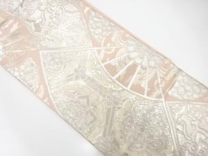 扇に花蜀江模様織り出し 袋帯